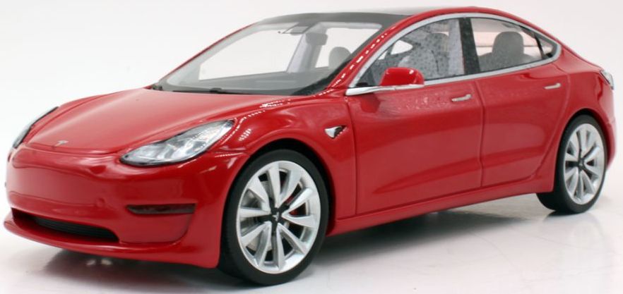 Tesla Model 3 Red John Ayrey Die Casts
